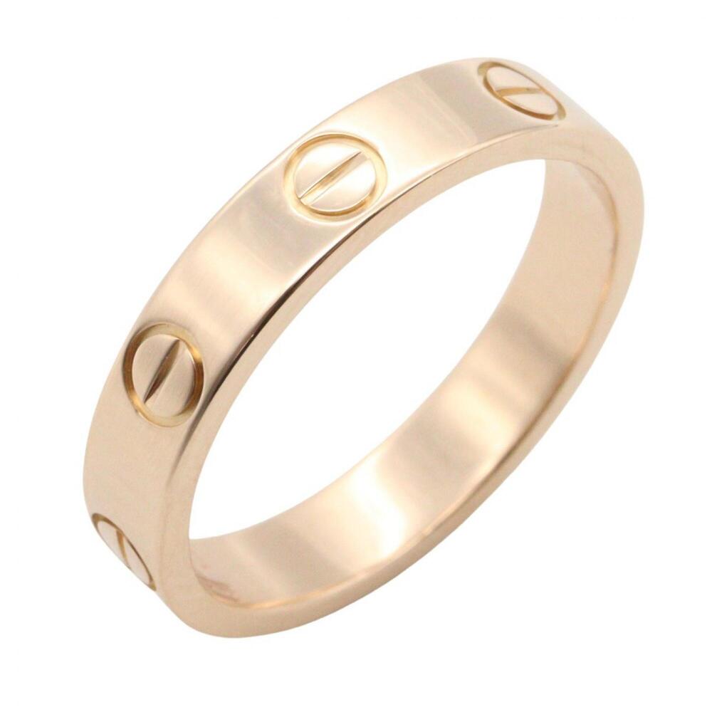 Cartier Mini Love Ring, 18K Pink Gold (PG), Men's/Women's, Tone, B4085200